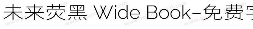 未来荧黑 Wide Book字体转换